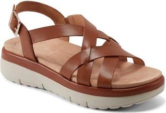 Easy Spirit Indie Slingback Platform Sandal in Medium Brown at Nordstrom, Size 7.5