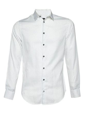 Giorgio Armani geometric-jacquard shirt - men - Cotton - M - White