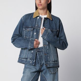 J.W.Anderson Giacca di jeans blu con colletto in velluto