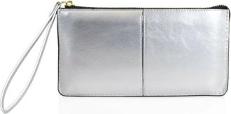 Generic Womens Wallet, Large Capacity Slim Phone Purse, Credit Card Holder Wallet with Multiple Card Slots Zipper Pocket (Silver)