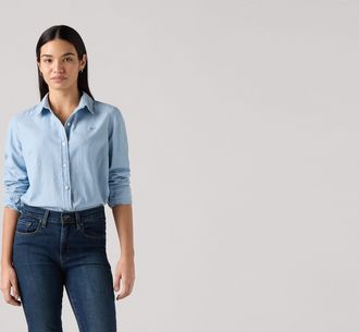 Levi's Classic Shirt - Womens - XS - Blue