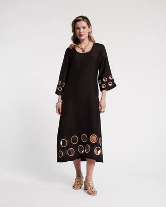 Frances Valentine Faye Cut Out Midi Dress In Black