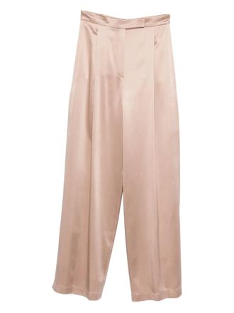 Sportmax pleated trousers - women - Silk - 44 - Neutrals