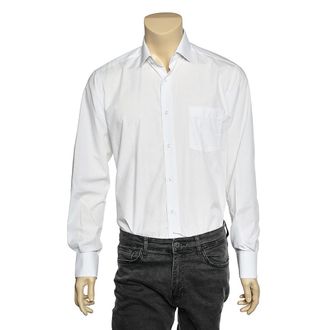 HUGO BOSS Boss By Hugo Boss White Cotton Button Front Shirt