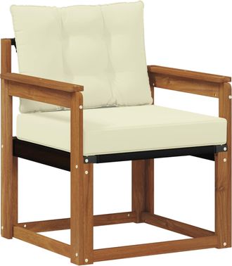 vidaXL Sof&aacute; De Exterior Madera Maciza De Acacia Y Textileno Vidaxl