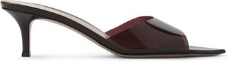 Gianvito Rossi Burgundy Open Toe Elle Heels