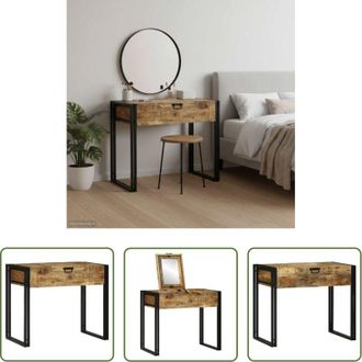 vidaXL vidaXL Tavolo da trucco industriale - Tavoli da Trucco per Camera da Letto Legno massello di mango