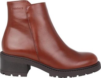 Wonders Bruine Nebula Dames Enkellaars - Dames - Laarzen met Hak - Bruin - 39 EU - Schoenen