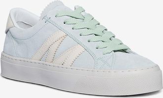 Moncler Niedrige Schn&uuml;rsneakers aus Wild- und Nubukleder Monaco2