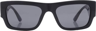 Versace Dark Gray Rectangular Mens Sunglasses VE4416U GB1/87 53