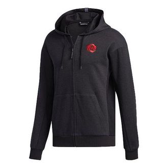 adidas Ros Crossup Fz Basketball Cap Jacket Mens Black EJ2145