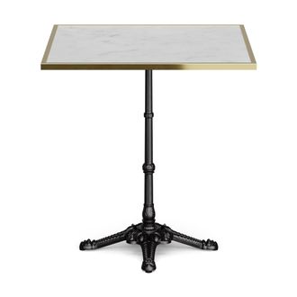 Blumfeldt Blumfeldt Patras Lux Mesa De Bistr&oacute; Tablero De M&aacute;rmol 60 X 60 Cm Pata De Hierro Fundido
