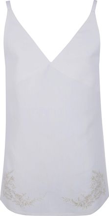 Semicouture Embroidered Linen Top