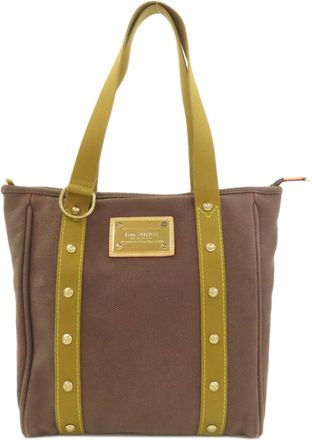 Louis Vuitton Brown Canvas Tote Bag (Pre-Owned)