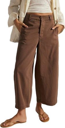 Free People Lay Down Ankle Wide Leg Chinos in Brownie at Nordstrom, Size 4