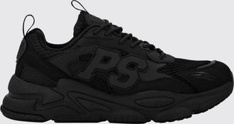 Plein Sport Sneakers basse in pelle e mesh con monogramma a contrasto