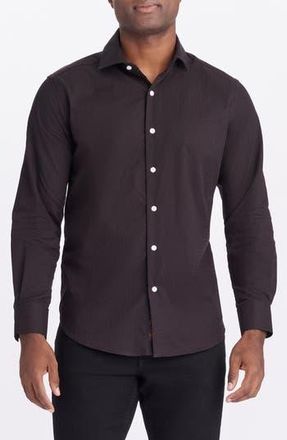 Robert Graham Walford Long Sleeve Woven Shirt in Black at Nordstrom Rack, Size 15.5