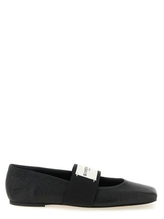 Givenchy Black Solid Square Ballet Flats