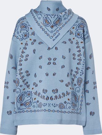 Alanui Pullover Bandana in lana vergine jacquard