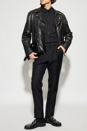 Etro Creased Trousers, Mens, Black