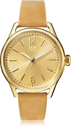 Ice Watch Ice Time - Dames - Horloges - Geel - ONE Size - Leer - Accessoires