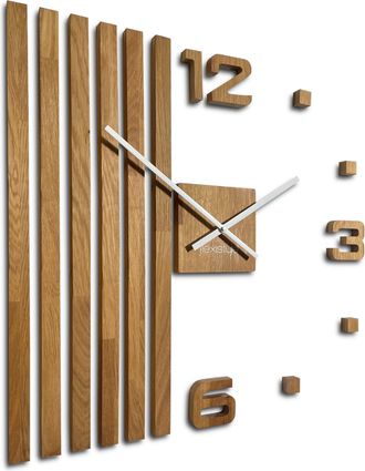 OEM Reloj De Pared De Madera De Roble Lamele 60 Cm