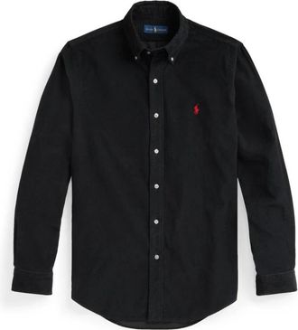 Polo Ralph Lauren Casual Zwart Shirt met Lange Mouwen - Heren - Casual Overhemden - Zwart - S - Katoen - Overhemden