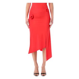 Coperni Midi Skirts, female, Red, Size: M Flower Skirt