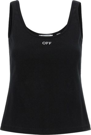 Off-white Off Stamp Tank Top - Dames - Tops zonder mouwen - Zwart - XS - Katoen - Tops