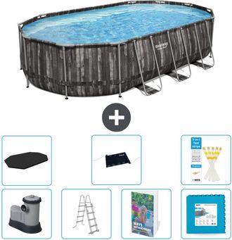 Bestway Piscina Bestway Power Steel Oval - 610x366x122 Cm - 8-piezas S621