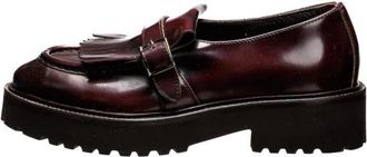 Doucal's Mocassino Frangia Mono Fibbia - Dames - Loafers - Rood - 38 EU - Leer - Schoenen