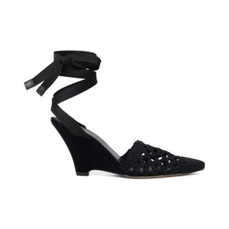 Jacquemus Wedges, female, Black, Size: 10 US Flat Shoes