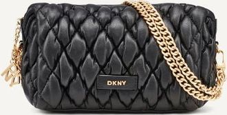 DKNY Raya Small Shoulder Bag in Black/gold at Nordstrom