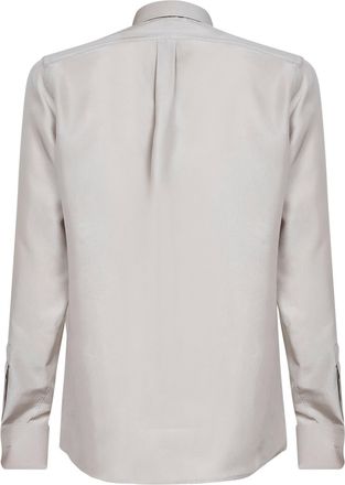 Dolce & Gabbana Mens Shirt Martini Silk Crepe De Chine Light Grey