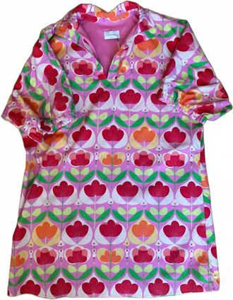 Adrienne Womens Stand Collar Drop Shoulder Dress - Plus In Bulldogs
