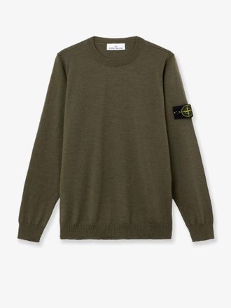 Stone Island Maglia in lana con patch logo laterale - STONE ISLAND - gender_Man