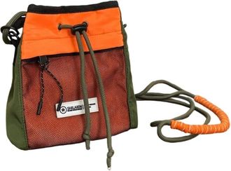 Generic Couple Drawstring Crossbody Bag, Large Capacity Messenger Bag, HandBag for Travel Vacation Daily(Orange)