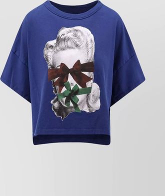 Undercover graphic print asymmetrical cotton t-shirt