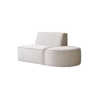 Tikamoon Sill&oacute;n lounge modulable de tela beis