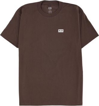Obey Brown Logo Crew Neck T-Shirt