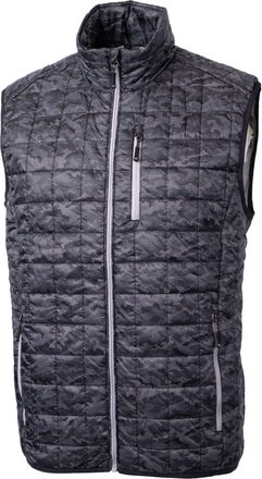 Cutter & Buck Rainier PrimaLoft Mens Eco Insulated Full Zip Printed Puffer Vest