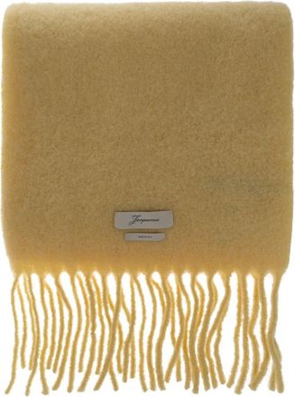 Jacquemus Wool Scarf Carro - unisex - Wintersjaals - Geel - ONE Size - Wol - Accessoires