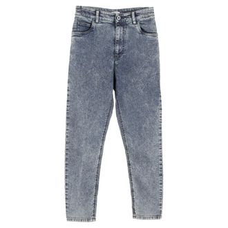 Miu Miu Light Wash Boyfriend Jeans in Grey in Blue Cotton