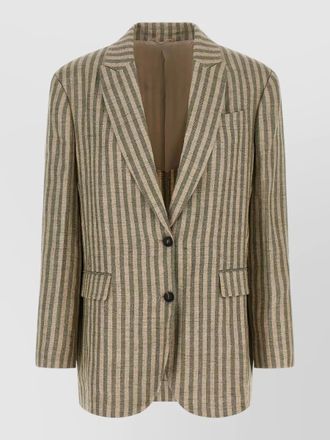 Brunello Cucinelli striped single-breasted blazer