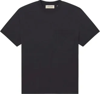 Fear of God Tops, Heren, Zwart, 2Xl, Katoen, Licht Katoenen T-shirt met Borstzakje