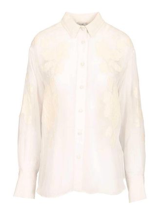Forte_Forte Iris Velvet Embroidery Organza Shirt