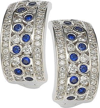 Suzy Levian Sapphire Dot Earrings