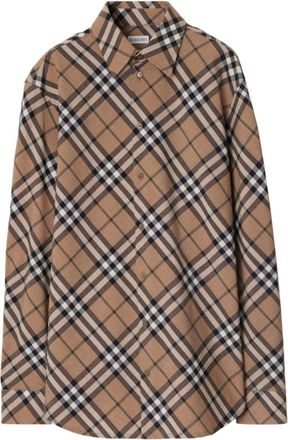 Burberry Brown Regular Checks Shirt