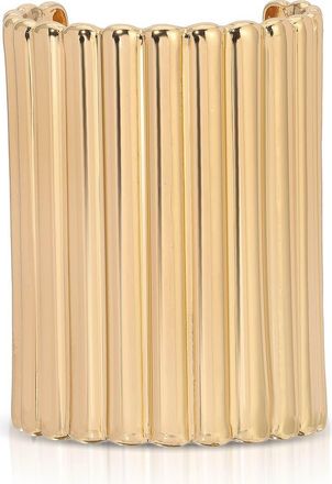 Ettika Ribbed Ponytail Cuff in Gold at Nordstrom