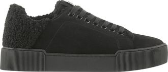 H&ouml;gl Black Fluffy Nubuck Wedge Sneakers